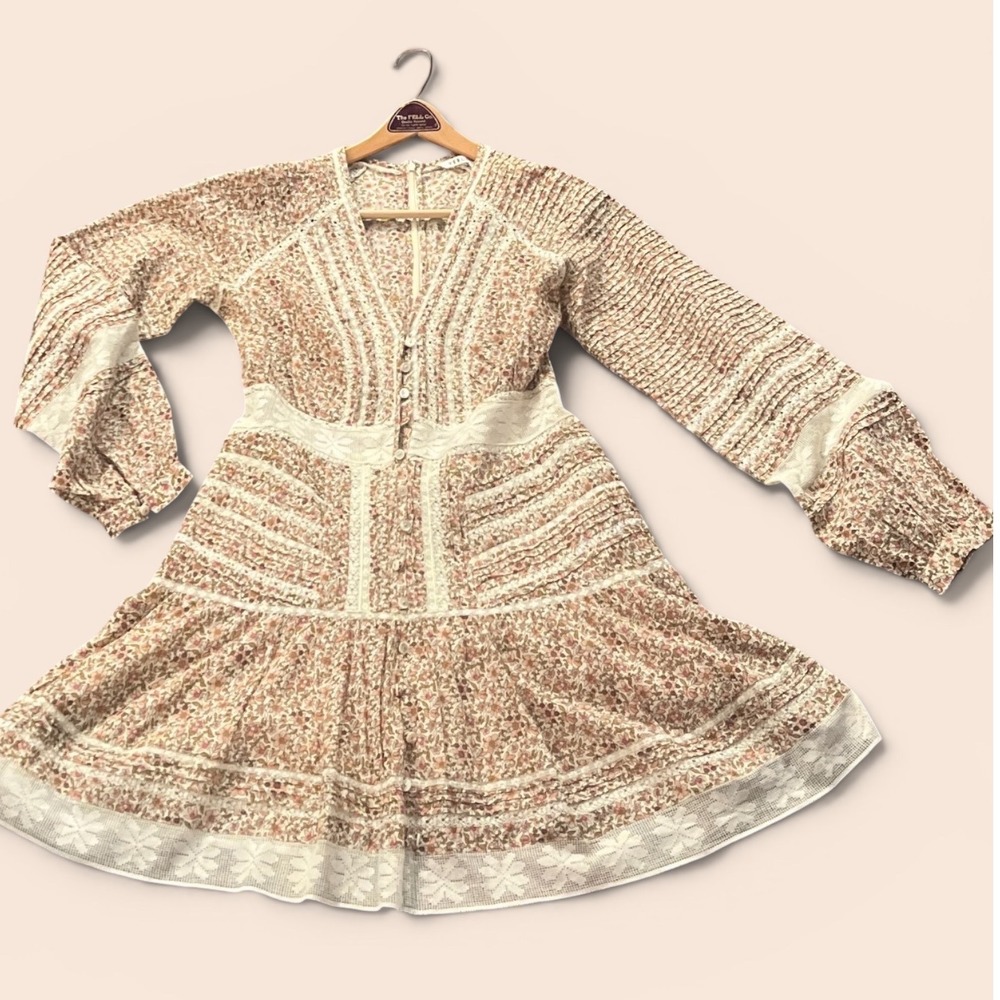 Veronica Beard Addilyn‎ Floral Lace Prairie Boho mini Dress Sz 8 Read EUC